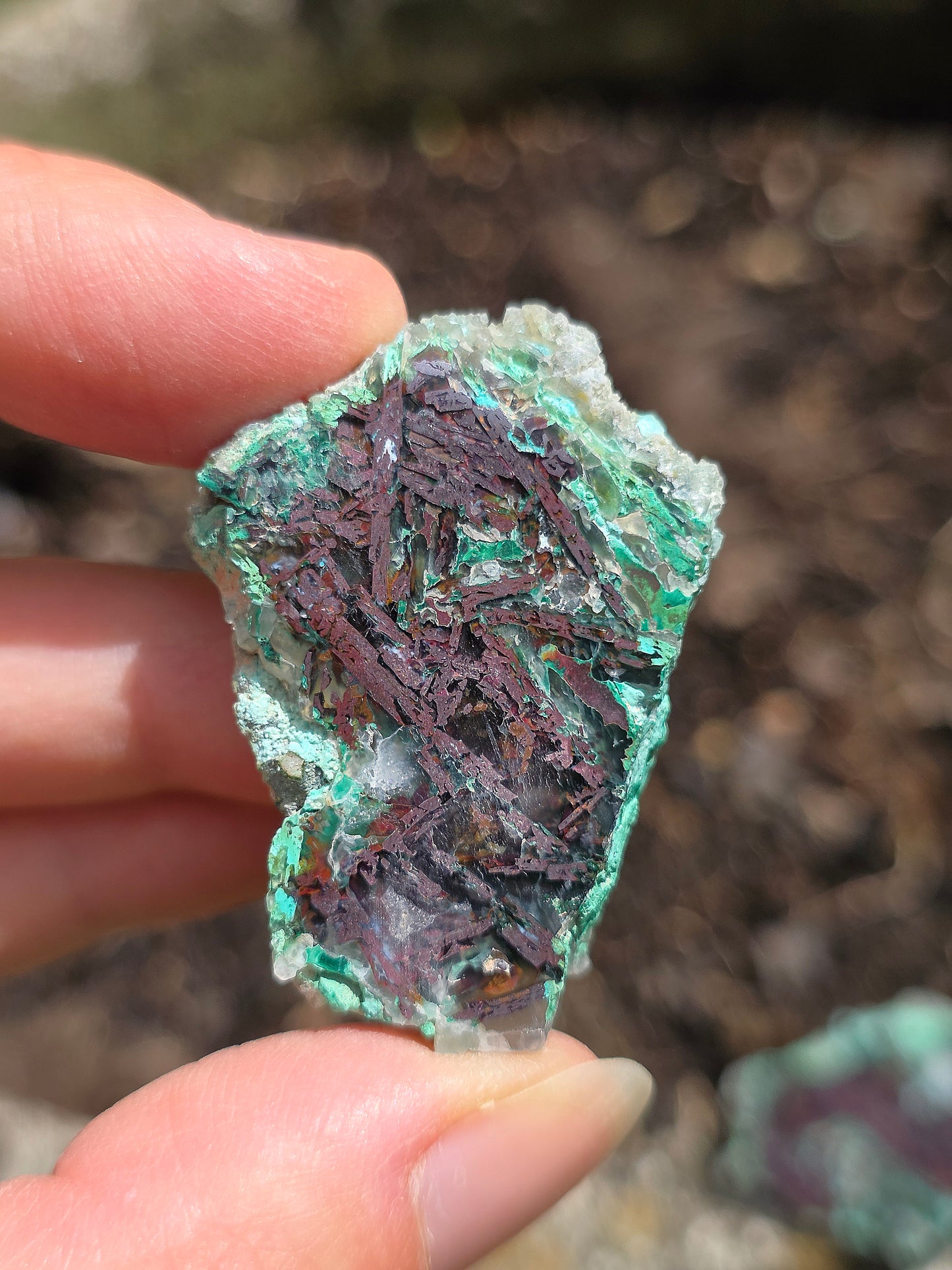 Calcédoine, Chrysocolle et Cuprite d'Indonésie