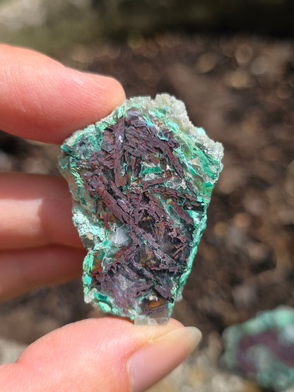 Calcédoine, Chrysocolle et Cuprite d'Indonésie