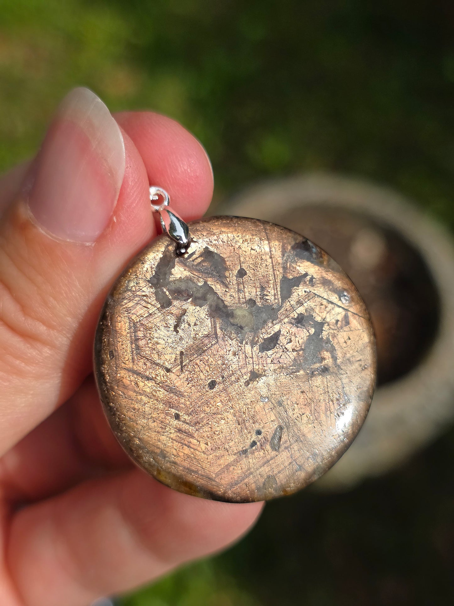 pendentif en Saphir brun doré de Thaïlande