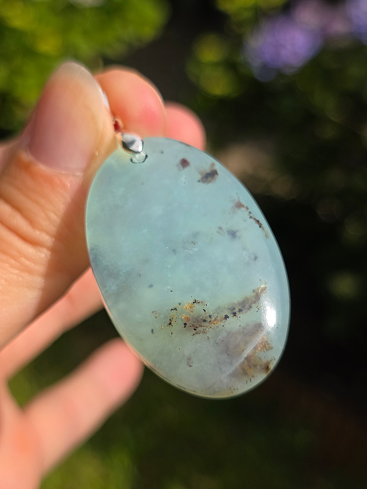 pendentif en Opale bleue du Pérou