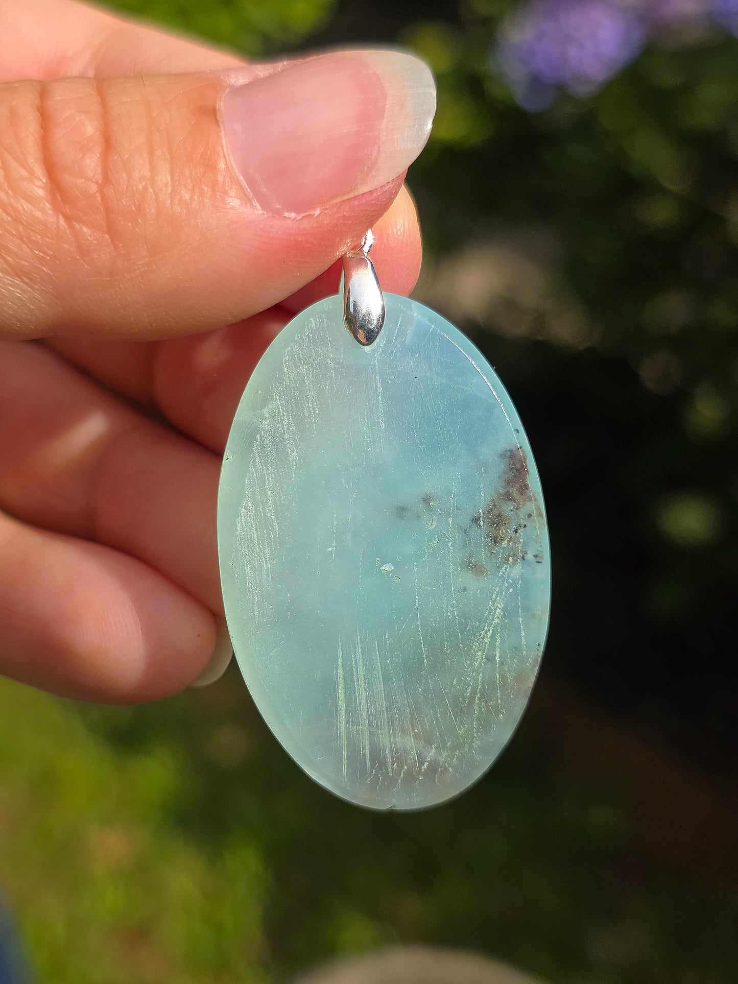 pendentif en Opale bleue du Pérou