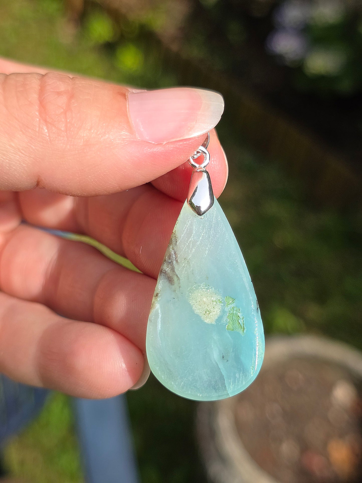 pendentif en Opale bleue du Pérou