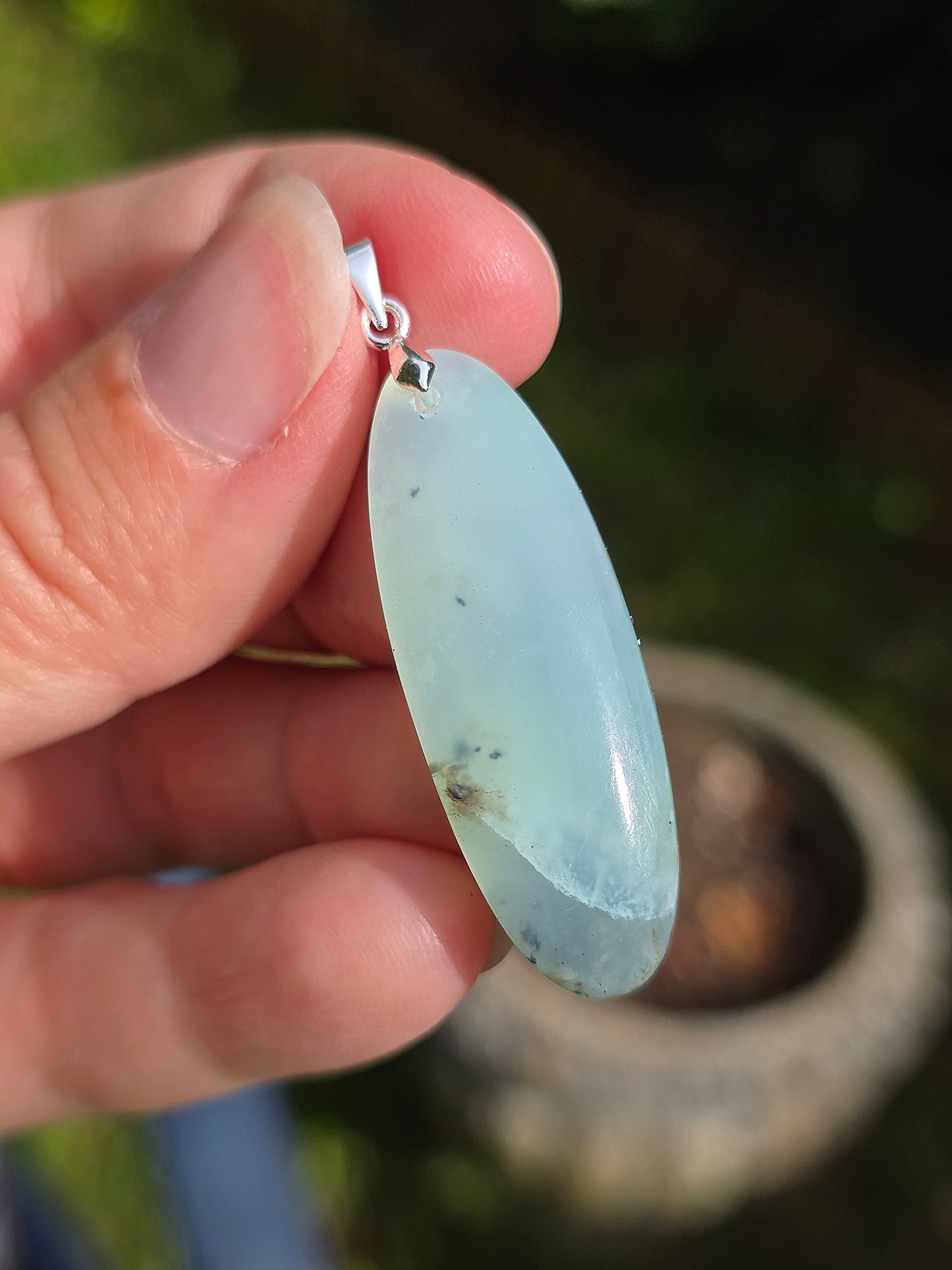 pendentif en Opale bleue du Pérou