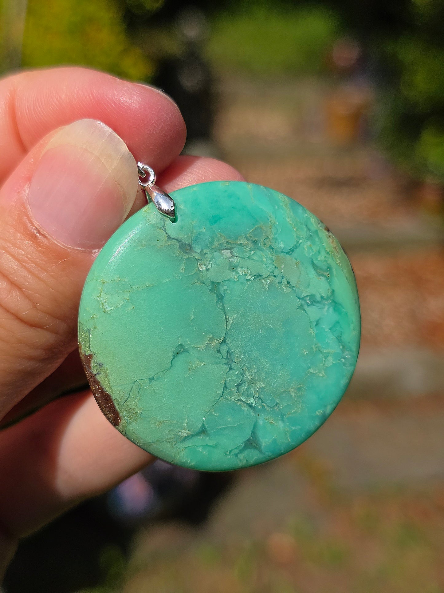 pendentif en Chrysoprase de Tanzanie