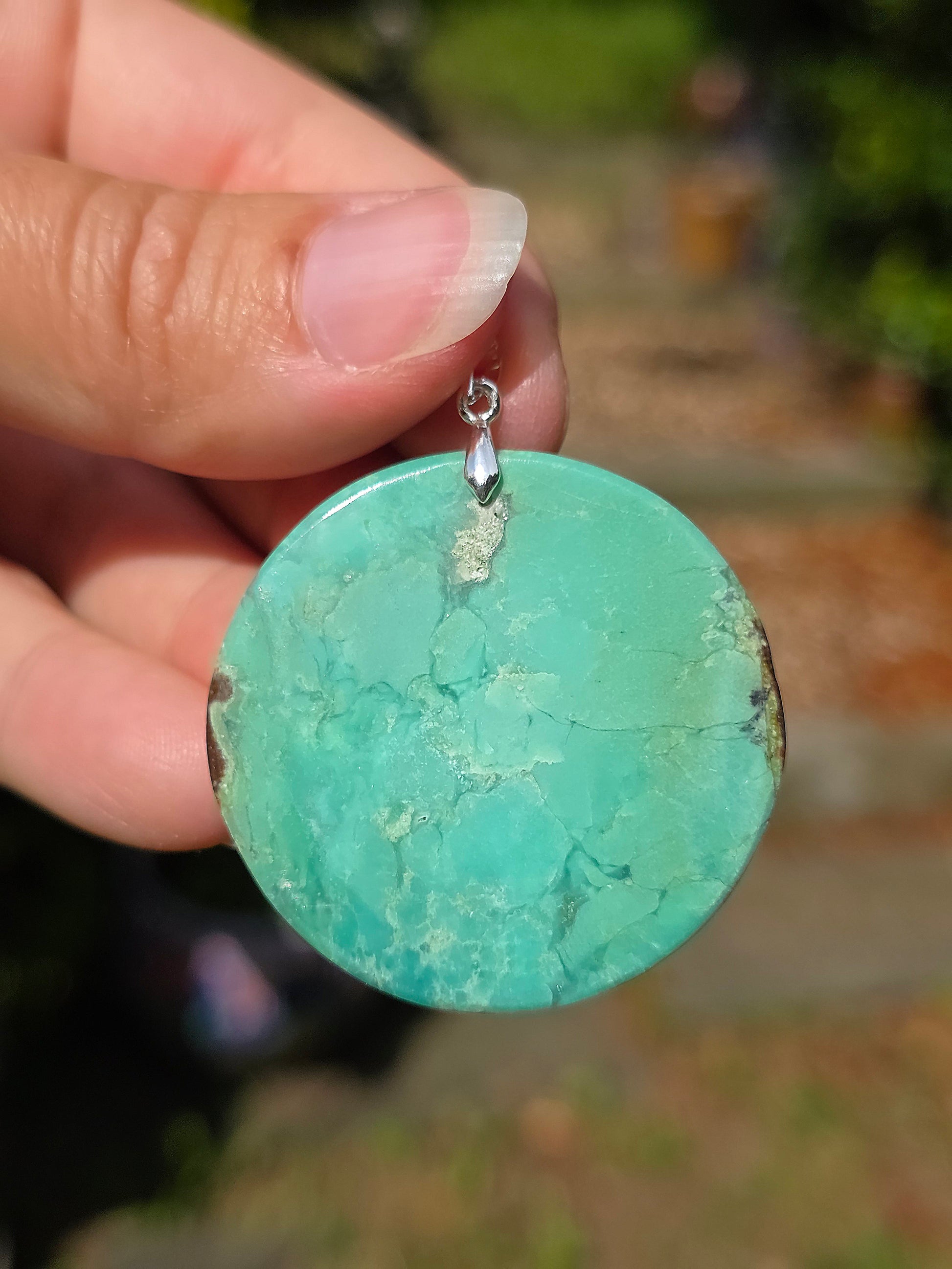 pendentif en Chrysoprase de Tanzanie