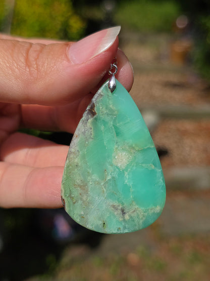pendentif en Chrysoprase de Tanzanie