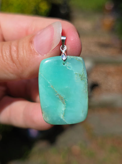 pendentif en Chrysoprase de Tanzanie