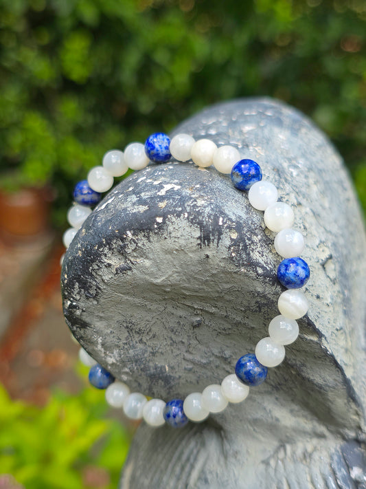 Bracelet Lapis Lazuli et Pierre de lune