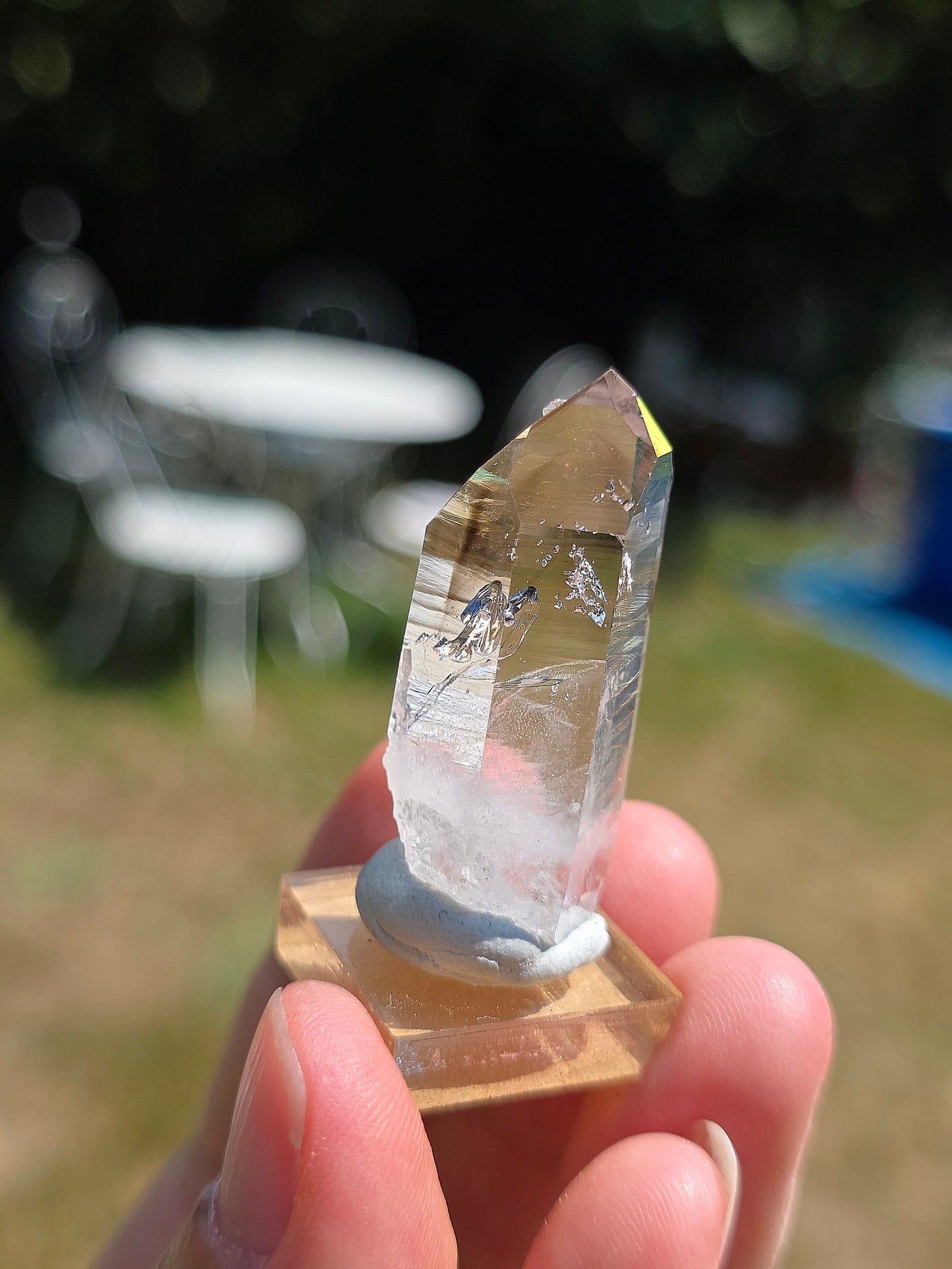 Quartz Goboboseb brut avec fantôme de Quartz fumé