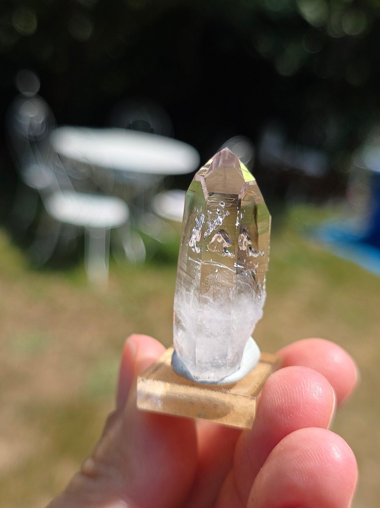 Quartz Goboboseb brut avec fantôme de Quartz fumé