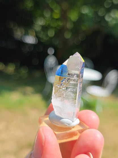 Quartz Goboboseb brut avec fantôme de Quartz fumé