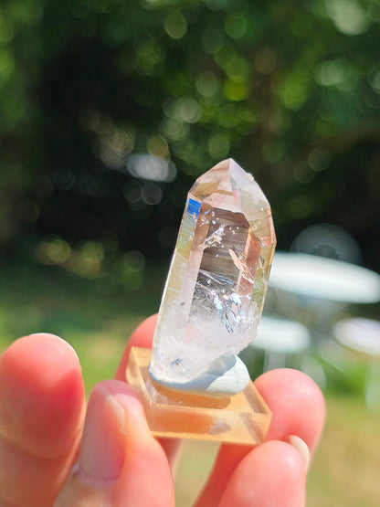 Quartz Goboboseb brut avec fantôme de Quartz fumé