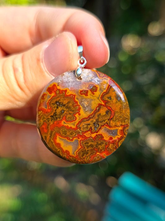 pendentif en Agate Seam du Maroc