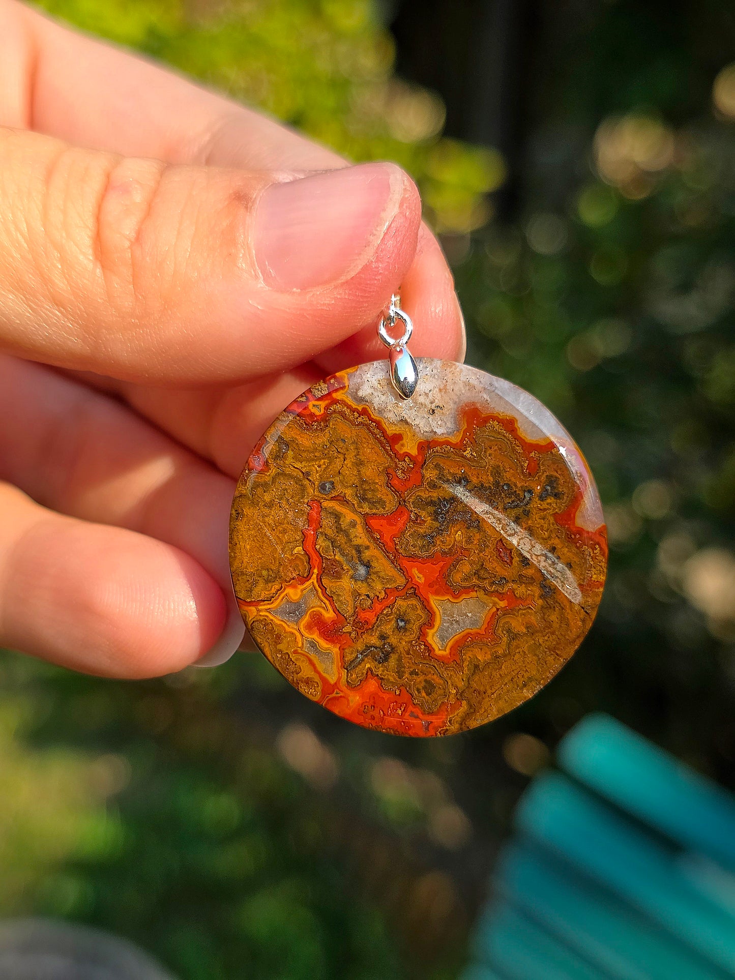 pendentif en Agate Seam du Maroc
