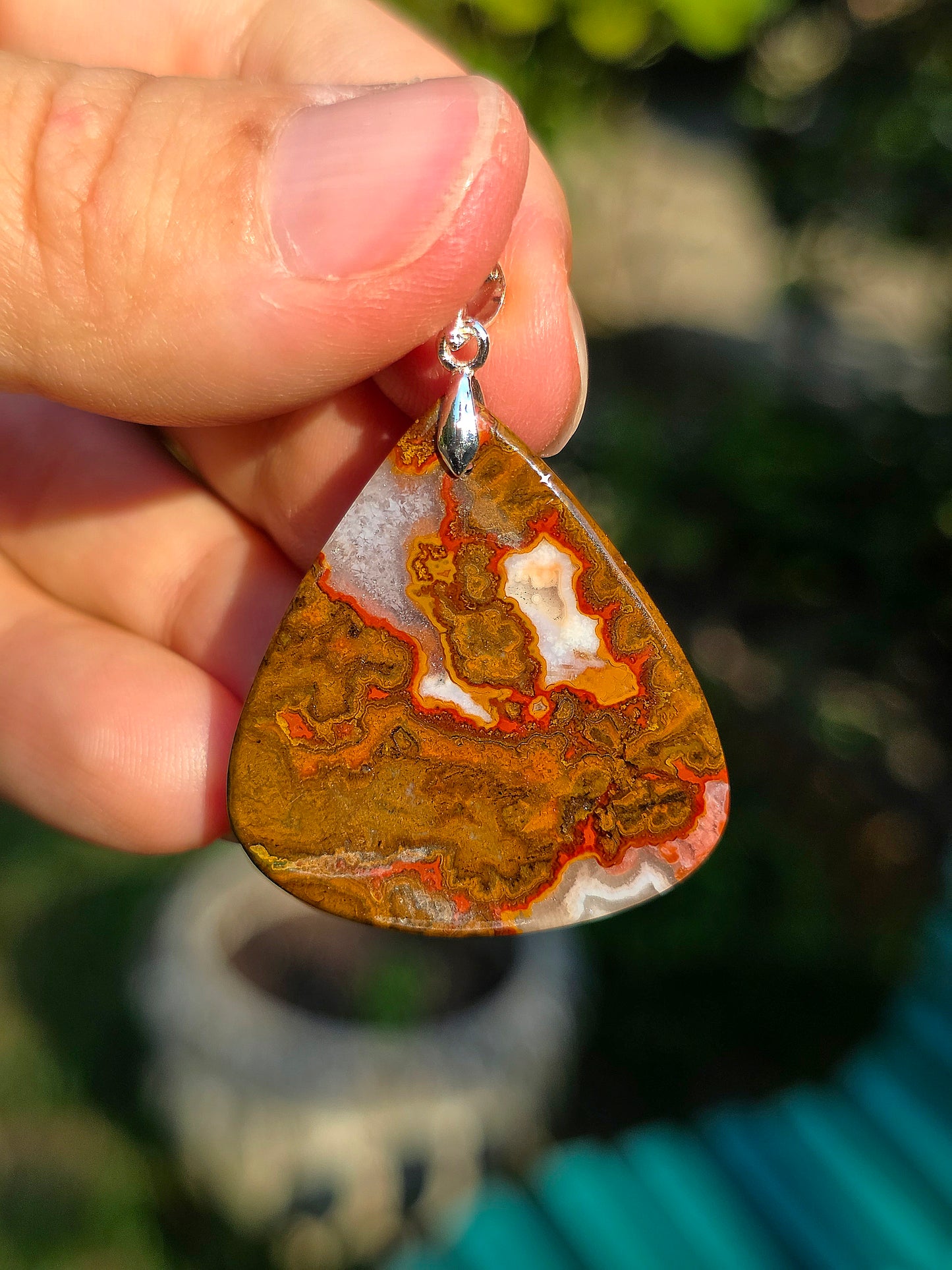pendentif en Agate Seam du Maroc