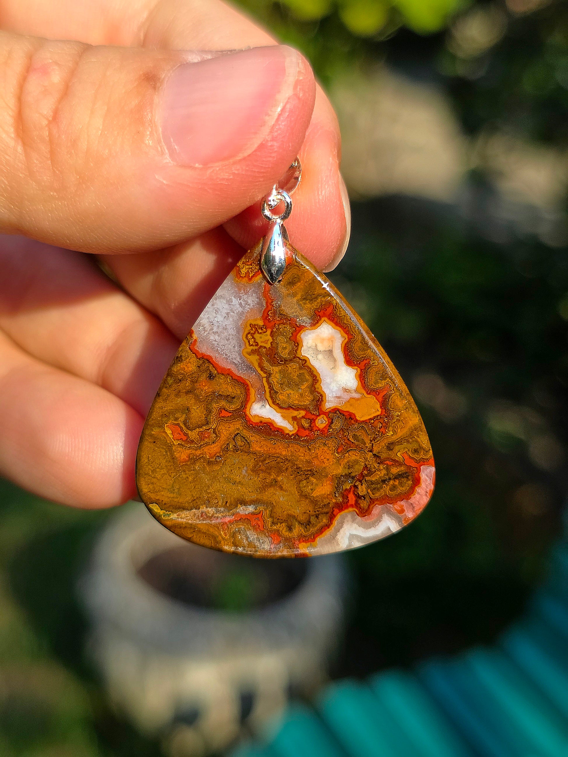 pendentif en Agate Seam du Maroc