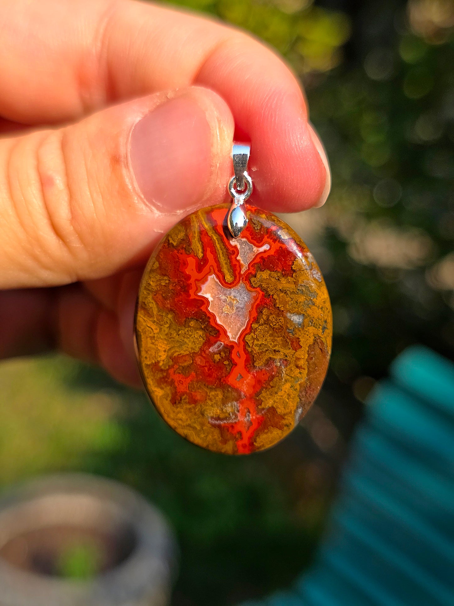 pendentif en Agate Seam du Maroc
