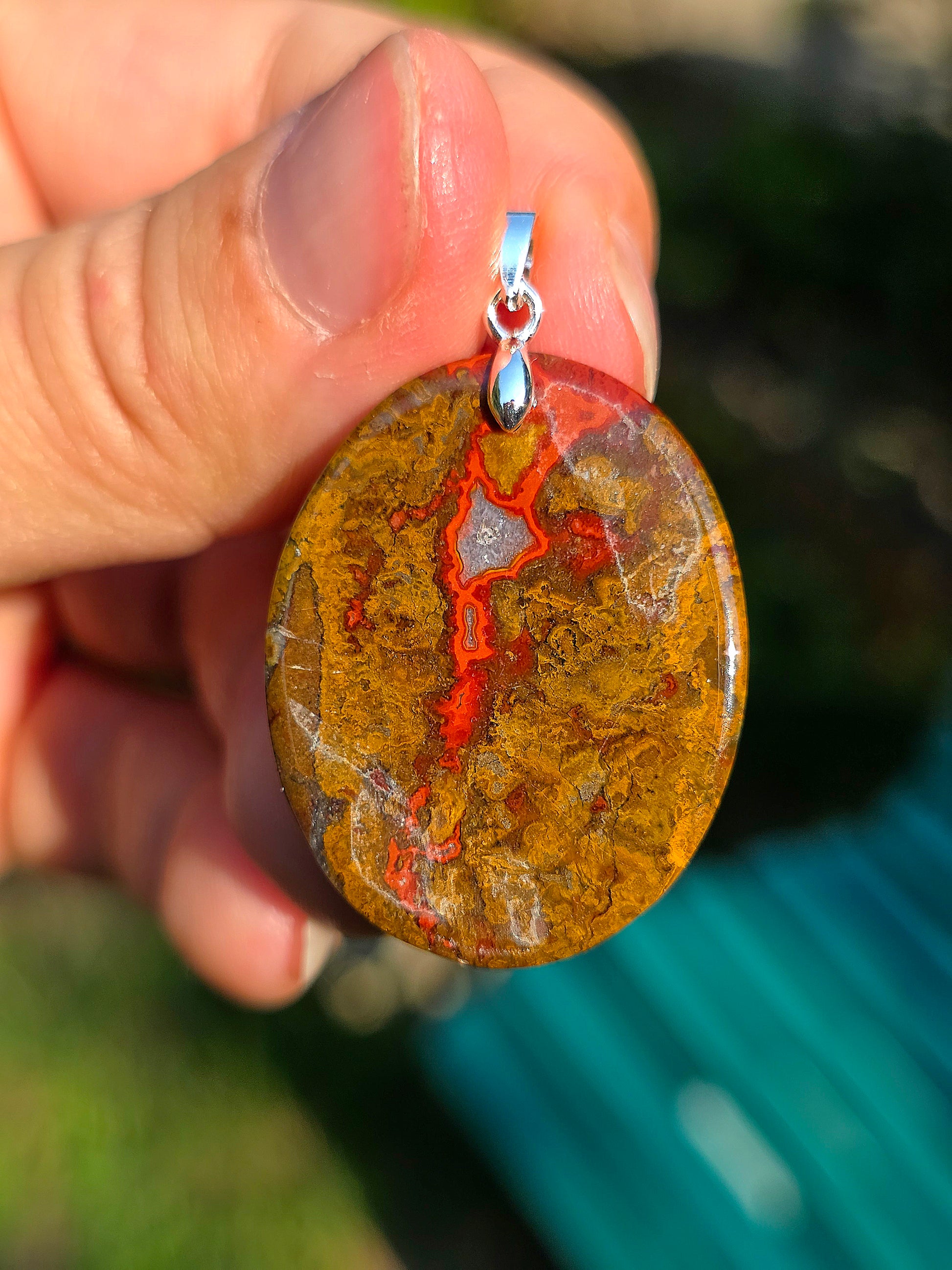 pendentif en Agate Seam du Maroc
