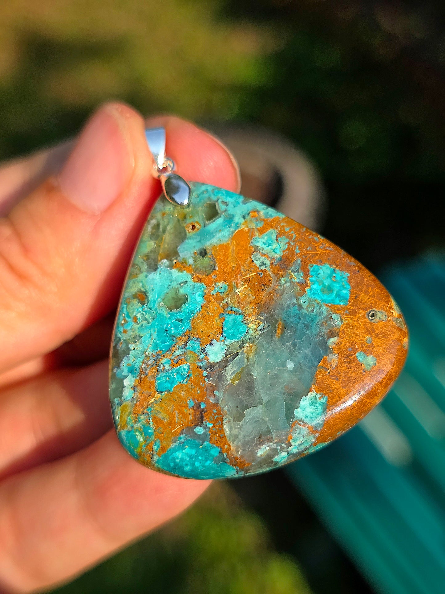 pendentif en Chrysocolle atypique