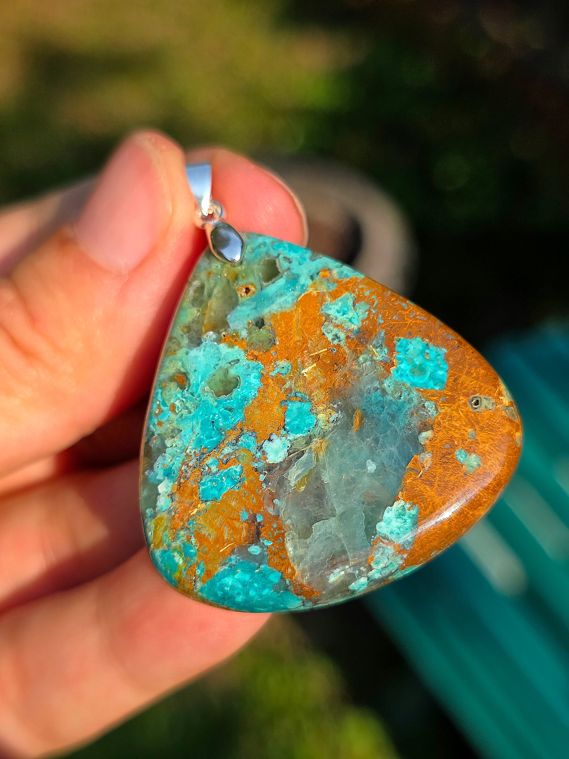 pendentif en Chrysocolle atypique