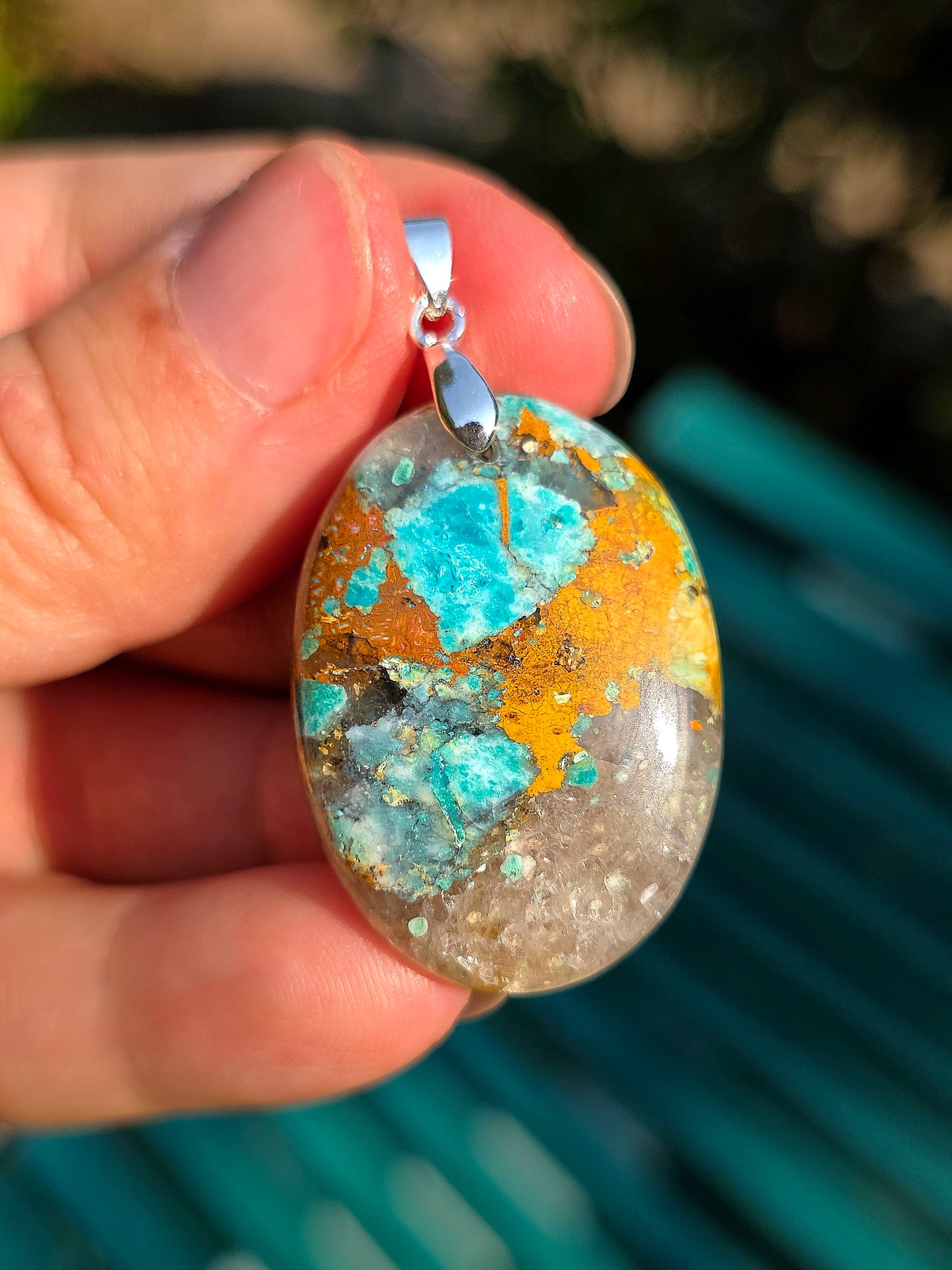 pendentif en Chrysocolle atypique