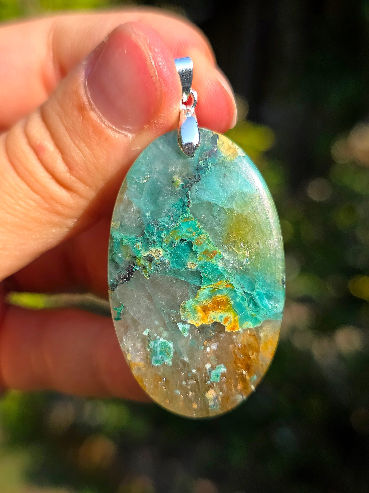 pendentif en Chrysocolle atypique