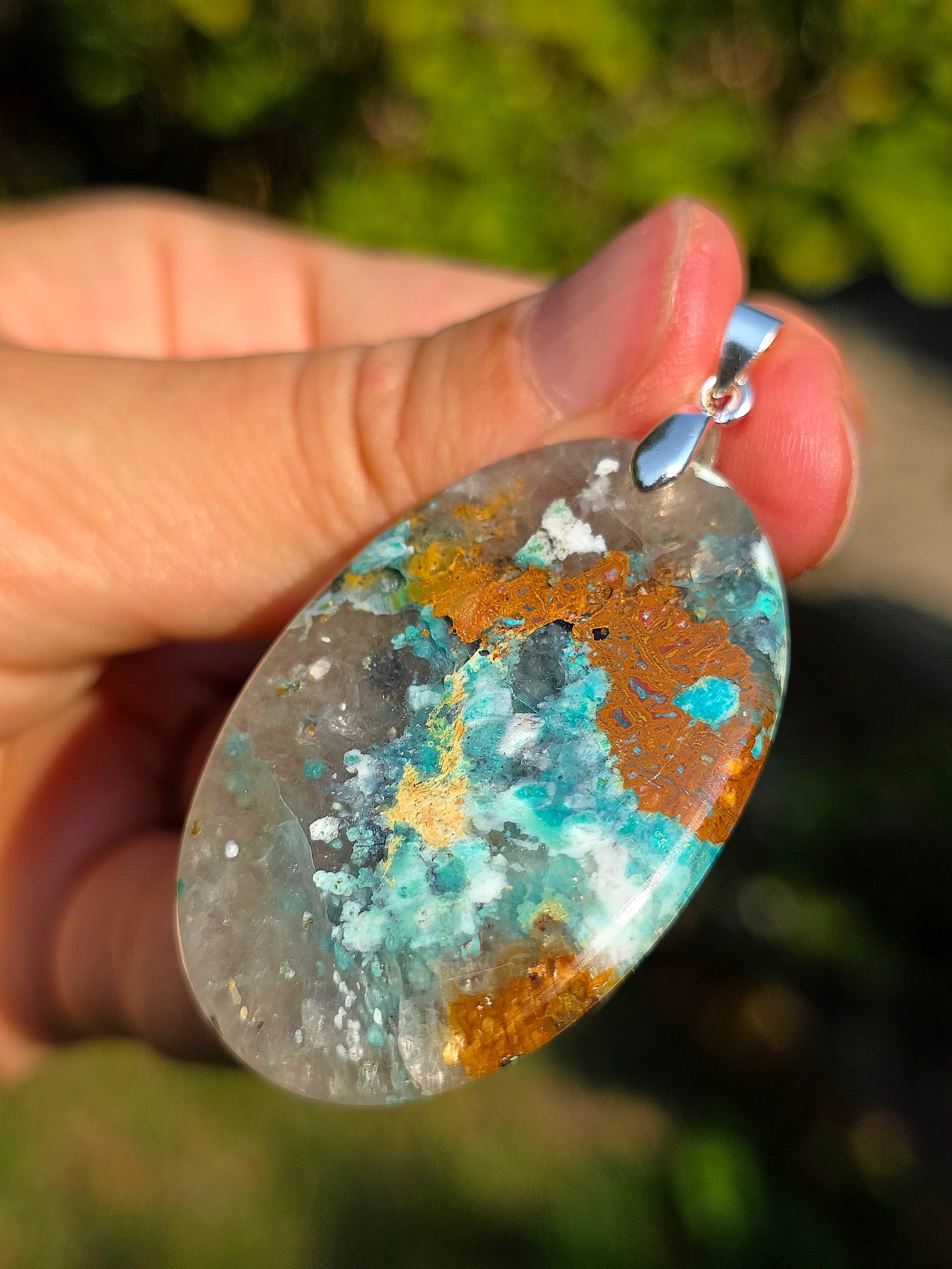 pendentif en Chrysocolle atypique