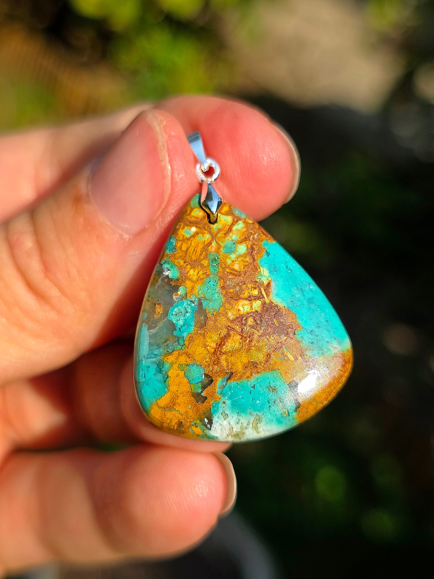 pendentif en Chrysocolle atypique