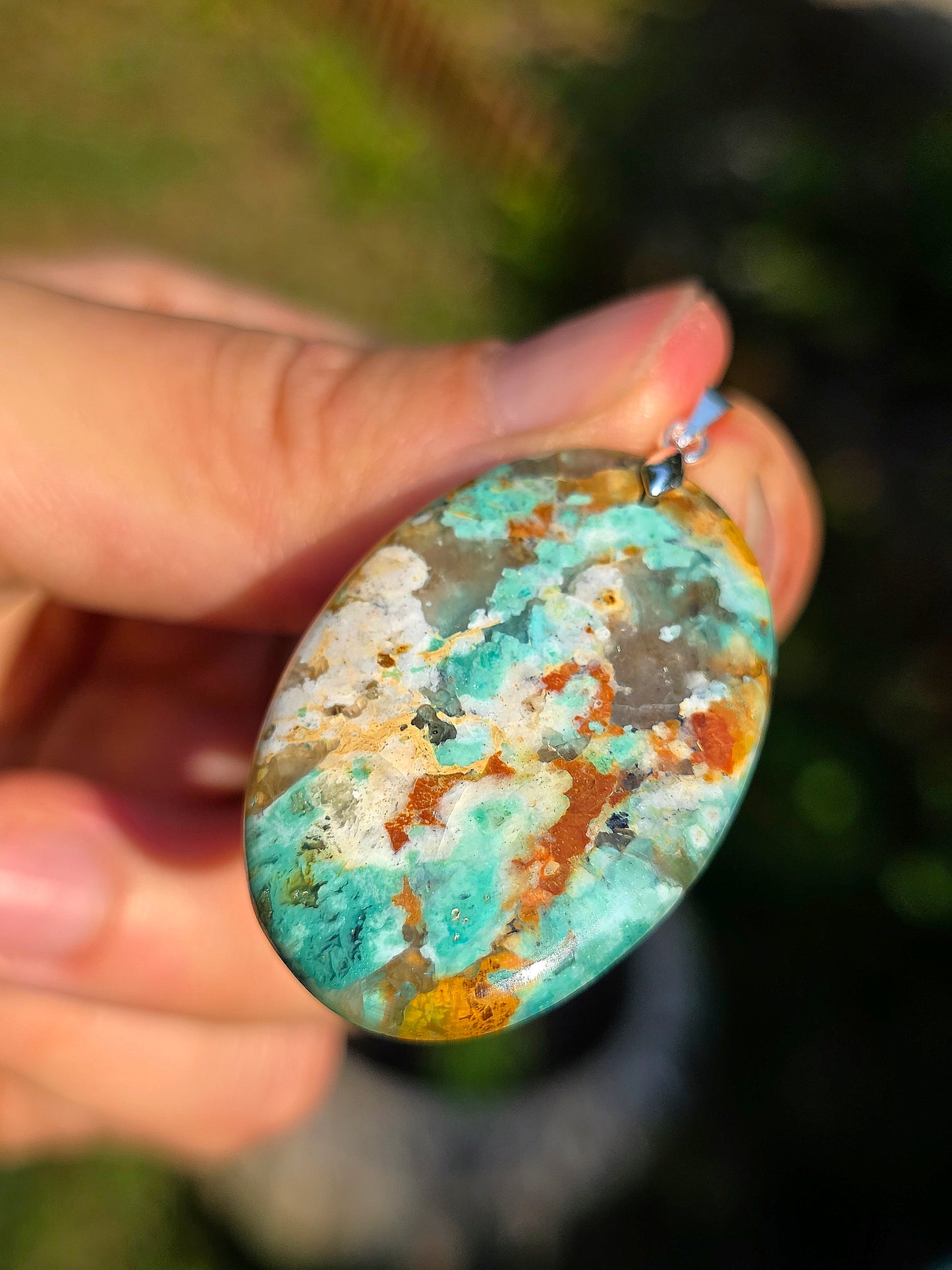 pendentif en Chrysocolle atypique