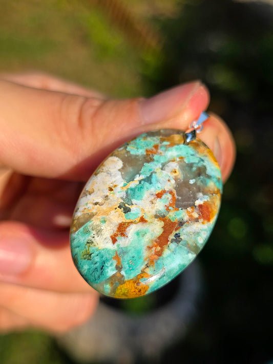 pendentif en Chrysocolle atypique