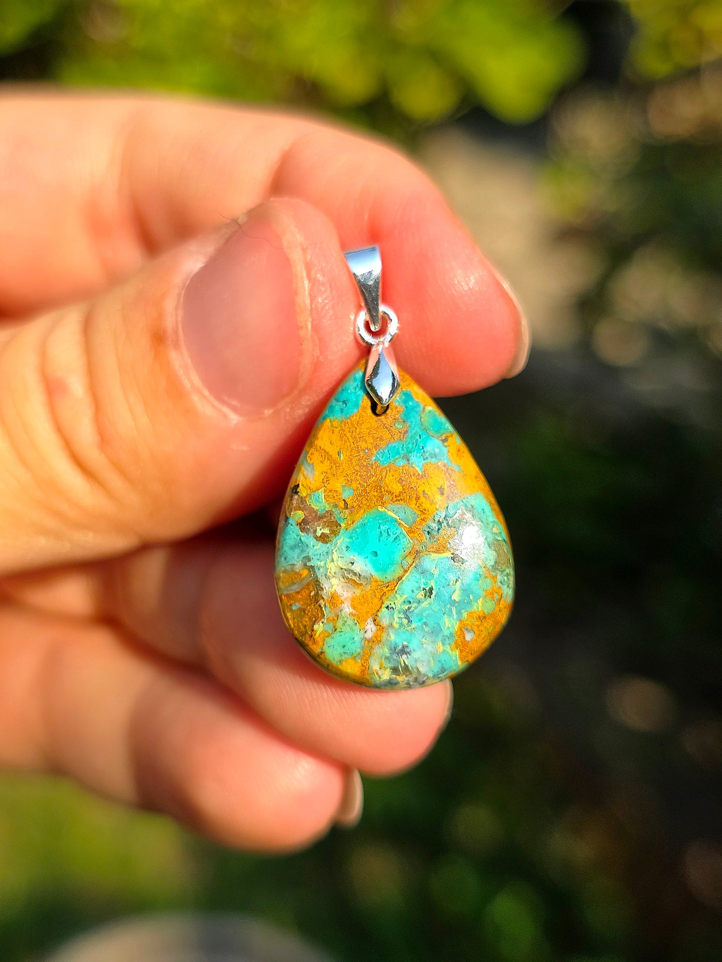 pendentif en Chrysocolle atypique