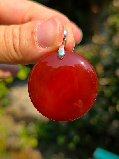 Pendentif en Cornaline naturelle