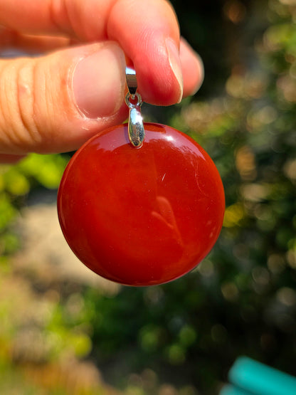 Pendentif en Cornaline naturelle