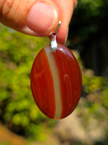 Pendentif en Cornaline naturelle