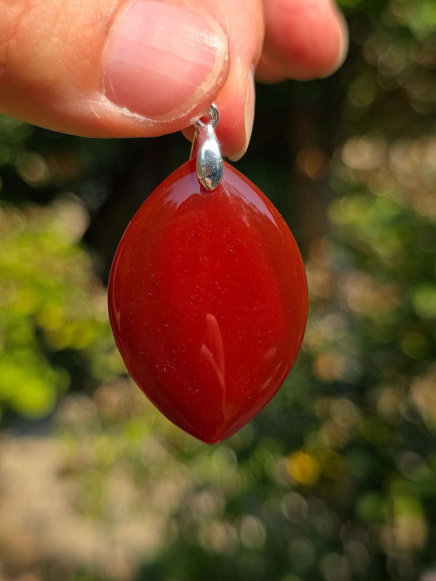 Pendentif en Cornaline naturelle