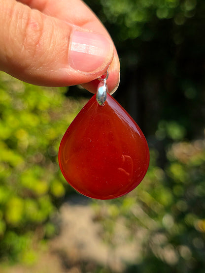 Pendentif en Cornaline naturelle