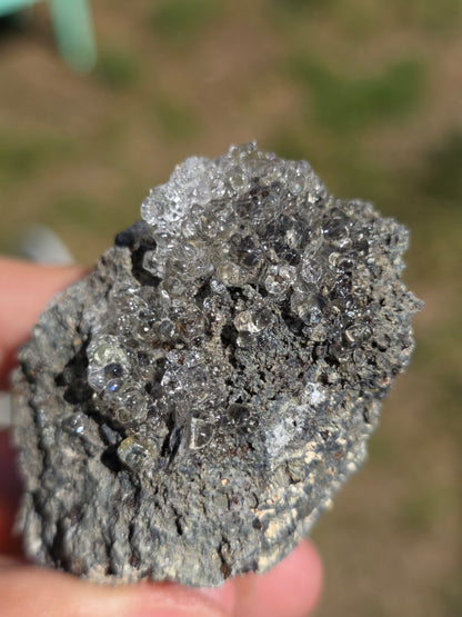 Opale Hyalite brute sur gangue