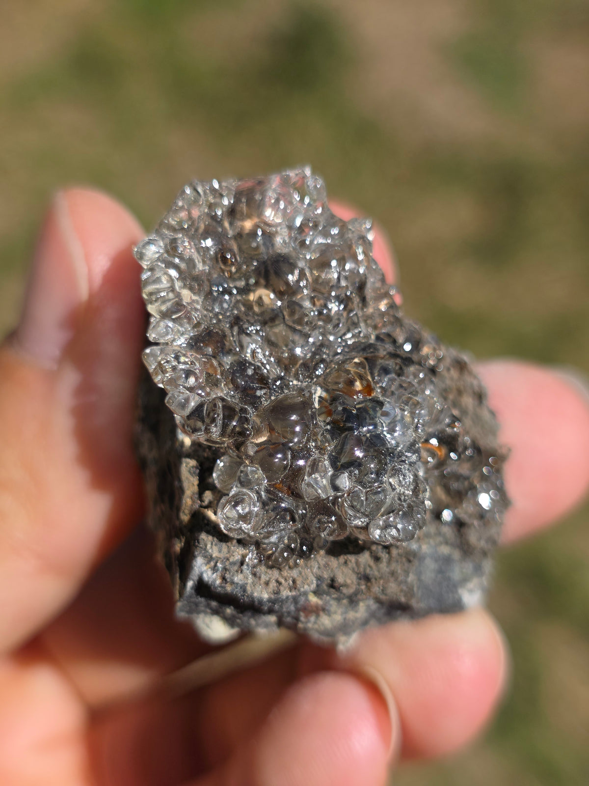 Opale Hyalite brute sur gangue