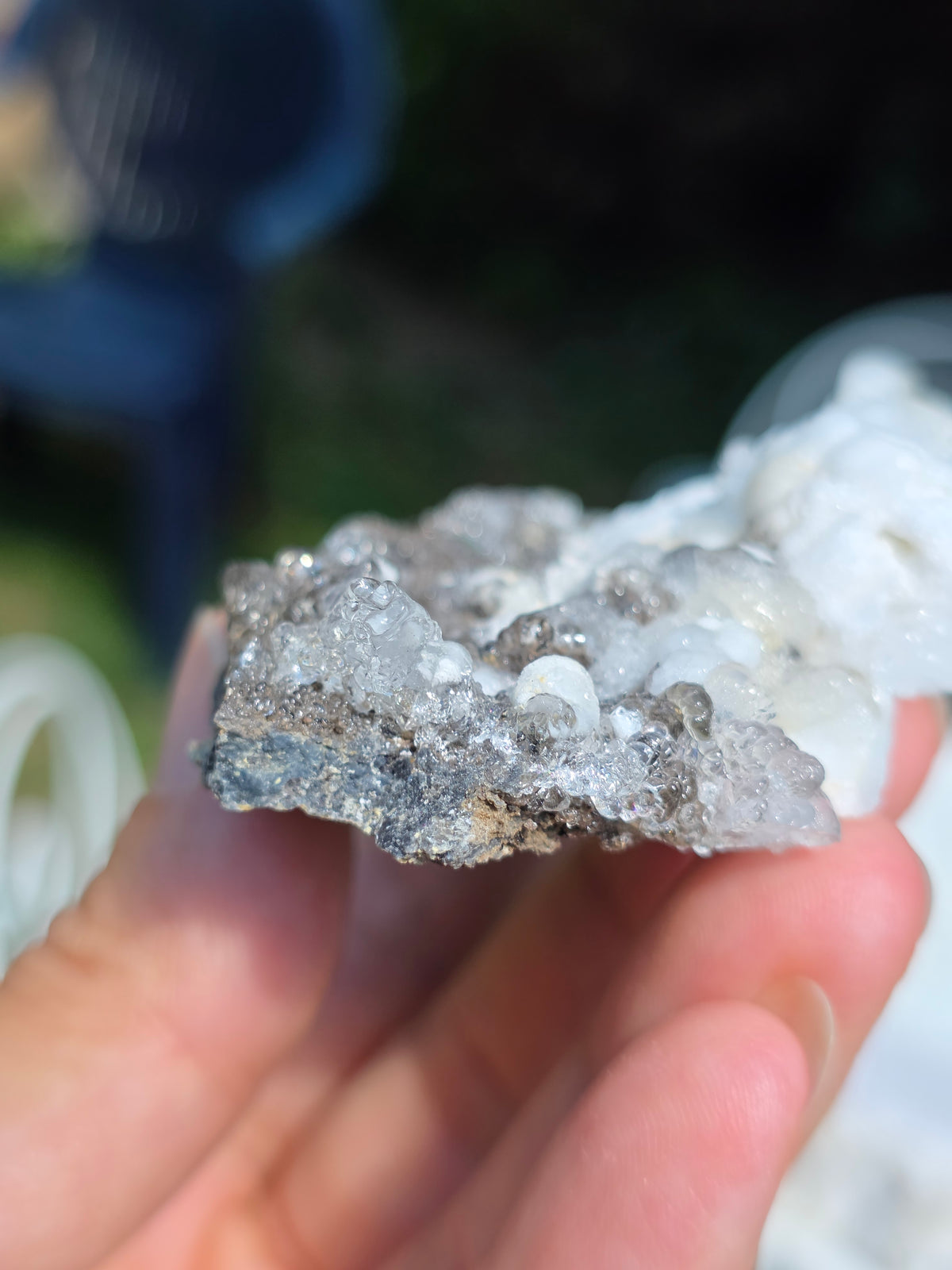 Opale Hyalite brute sur gangue
