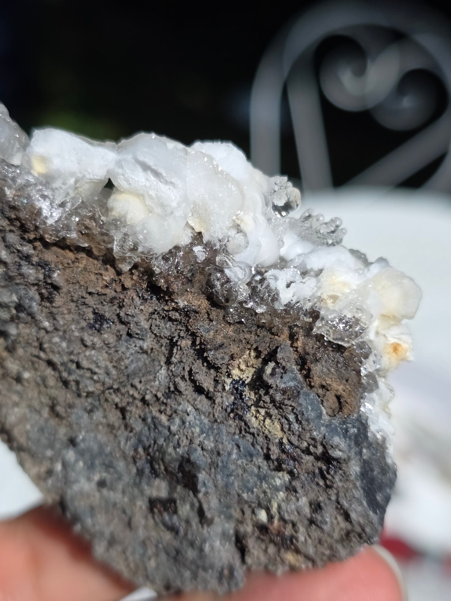 Opale Hyalite brute sur gangue