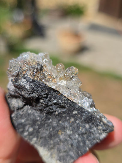 Opale Hyalite brute sur gangue