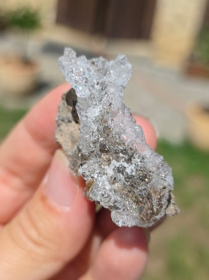 Opale Hyalite brute sur gangue