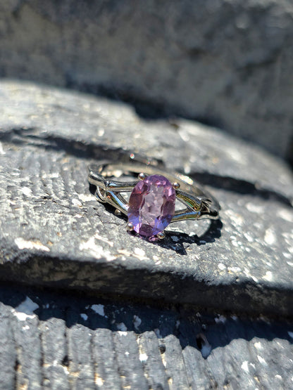 Jolie bague en Améthyste du Brésil