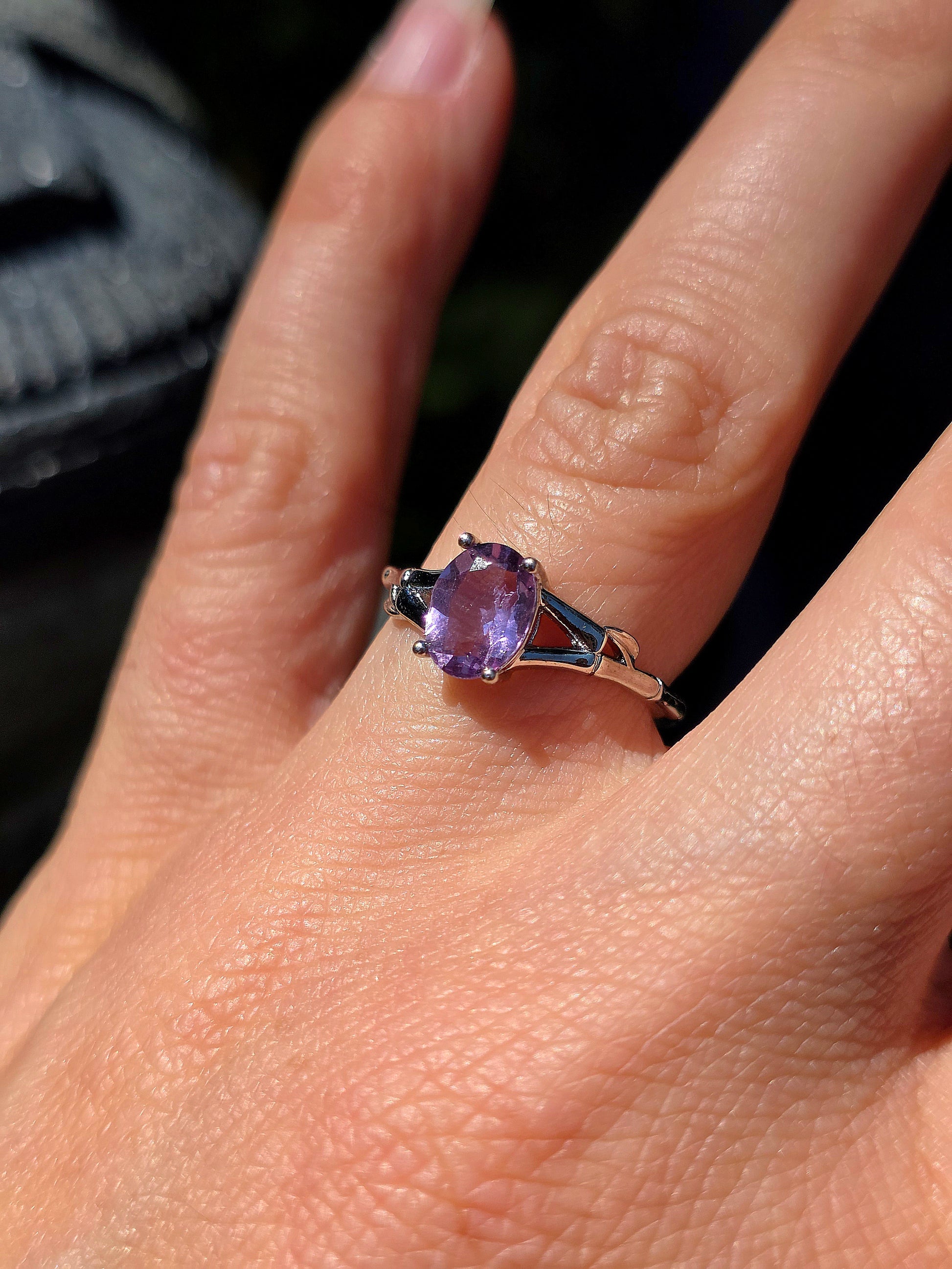Jolie bague en Améthyste du Brésil