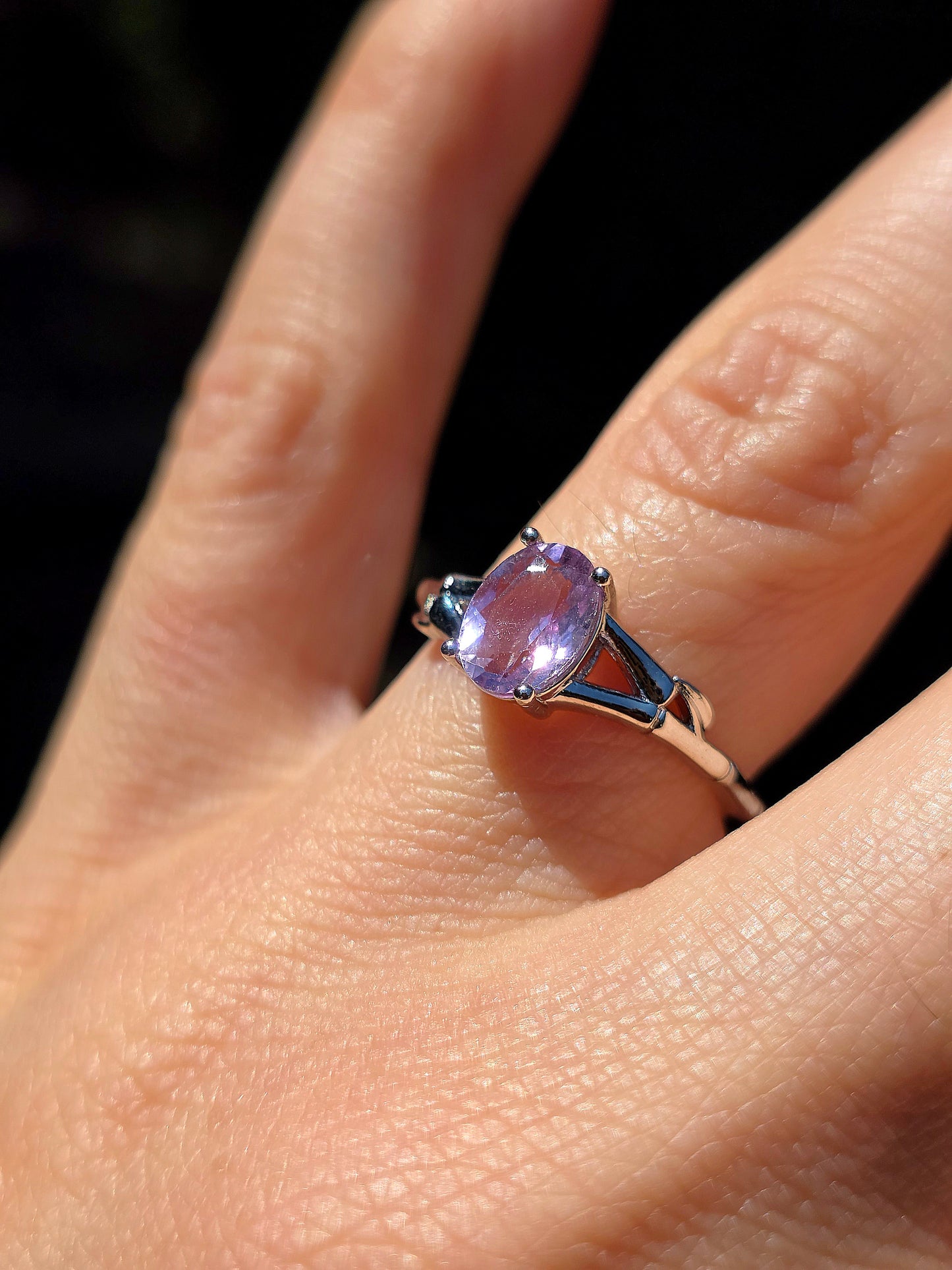 Jolie bague en Améthyste du Brésil