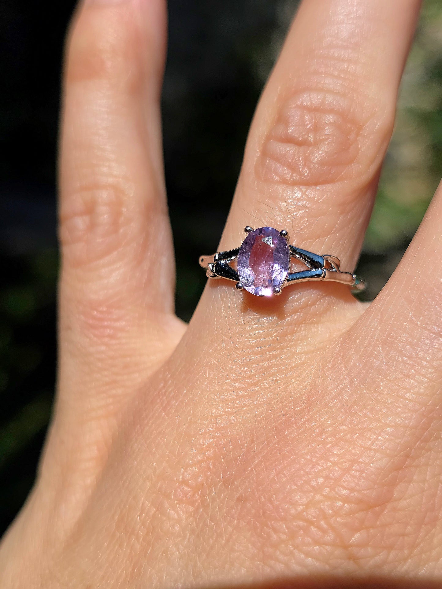 Jolie bague en Améthyste du Brésil