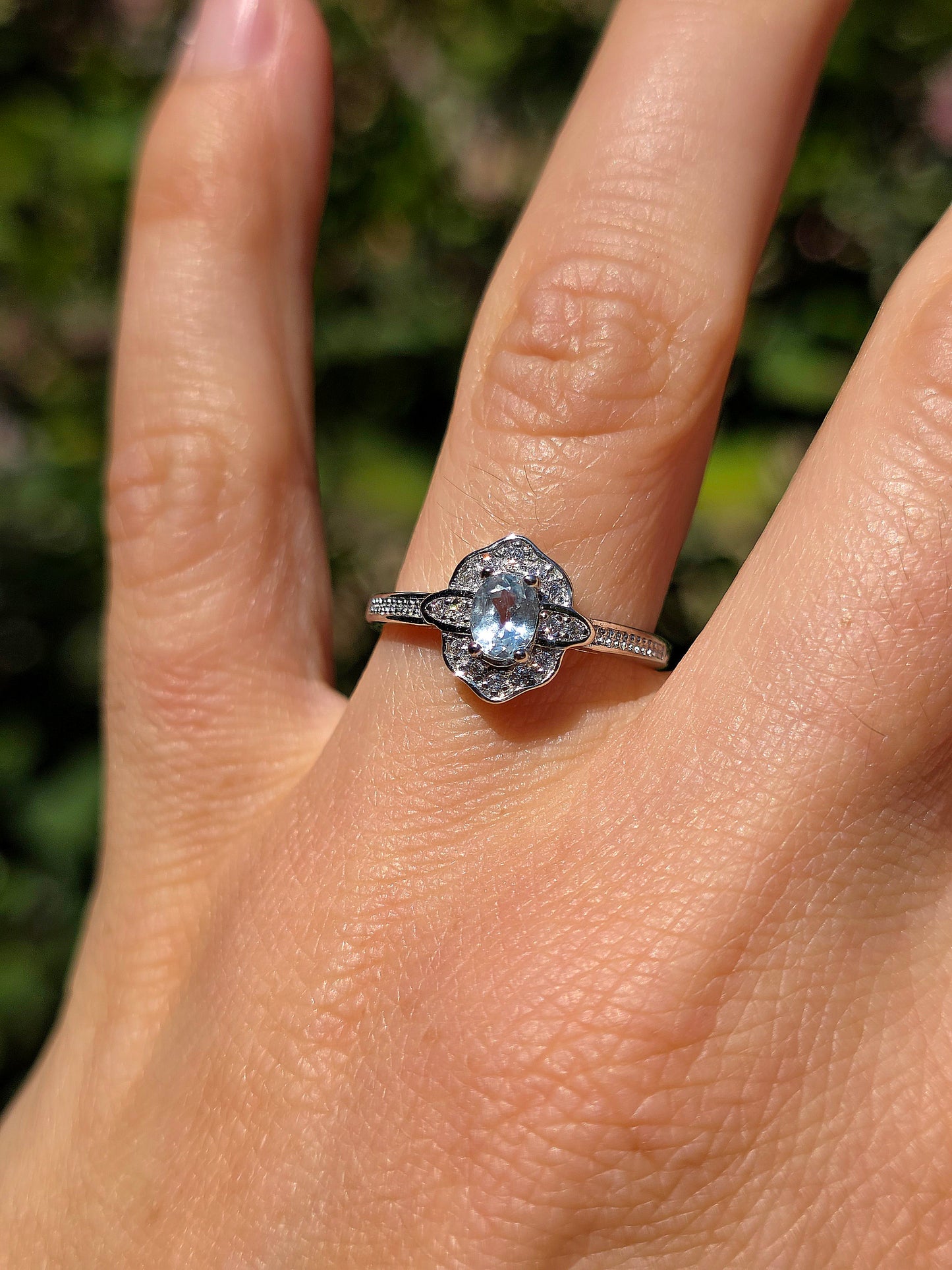 Bague en Topaze bleue