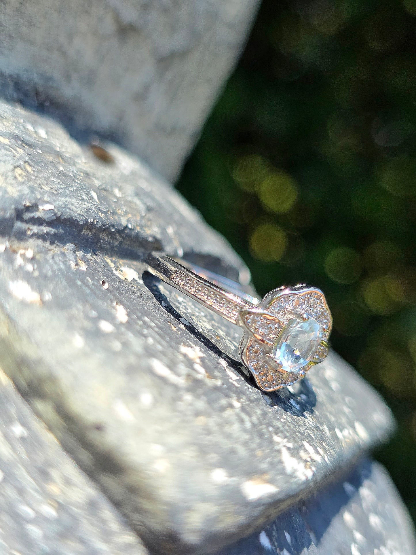 Bague en Topaze bleue