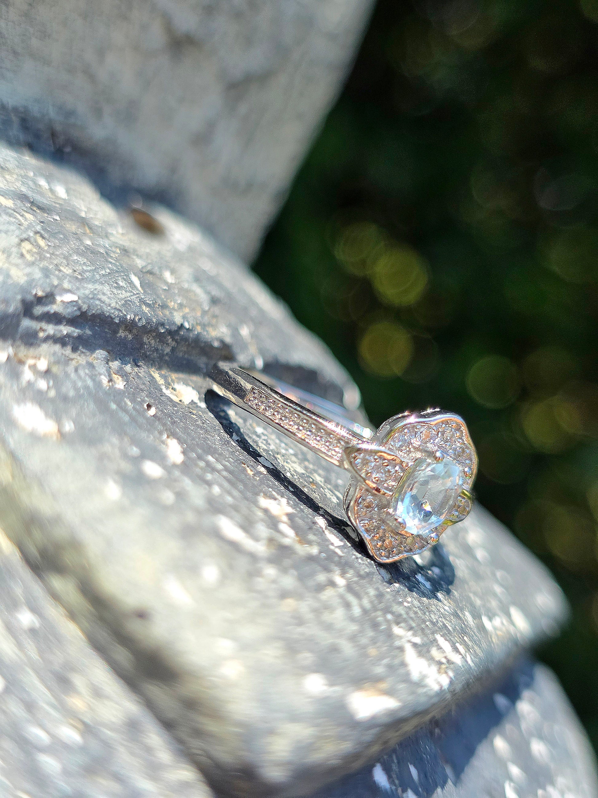 Bague en Topaze bleue