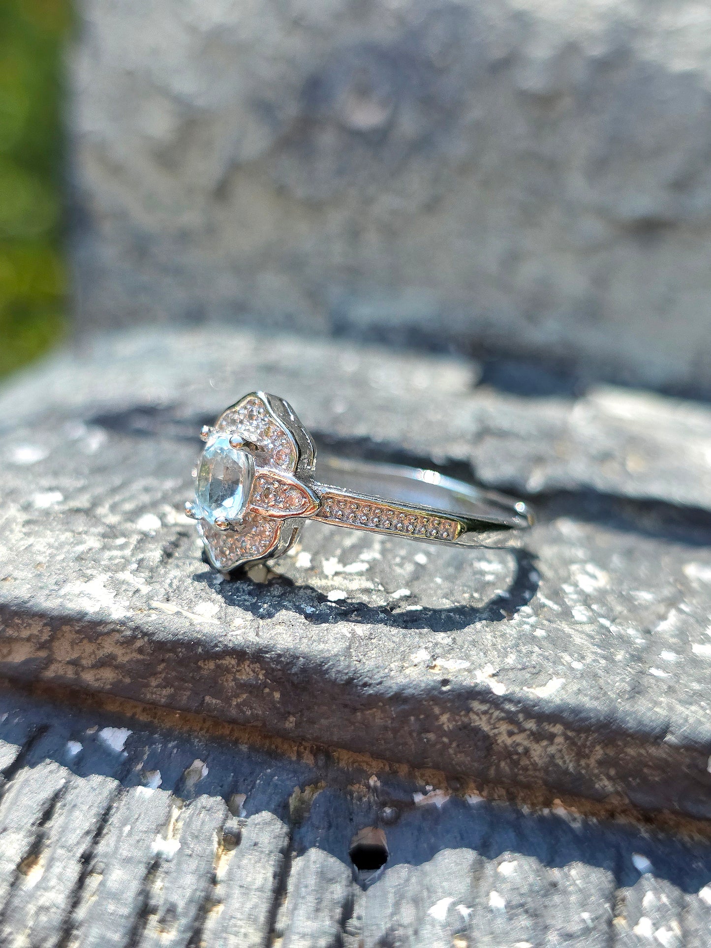 Bague en Topaze bleue